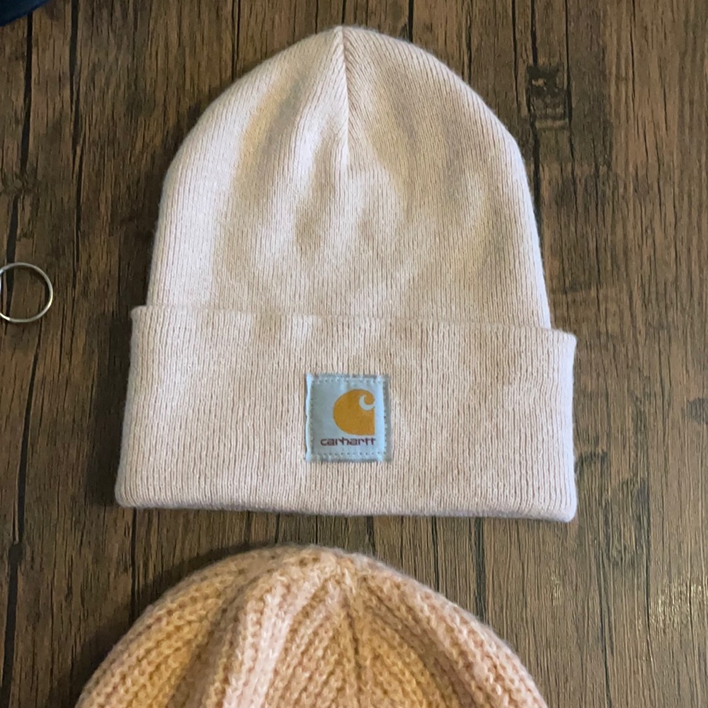 Carhartt beanie and Urban Outfitters beanie